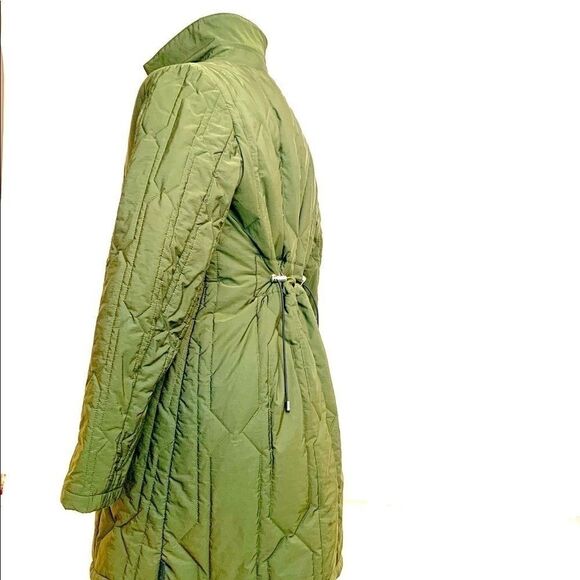 Olive Green Hunter Quilted Coat - Picture 4 of 8